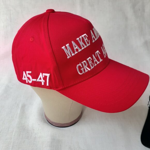 MAGA - 45-47 - Red Baseball Cap - Adjustable Fit - Picture 5 of 9